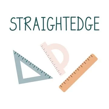 A set of rulers in the style of flat isolated on a white background. Stock Illustration