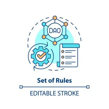 Set of rules concept icon Stock Illustration