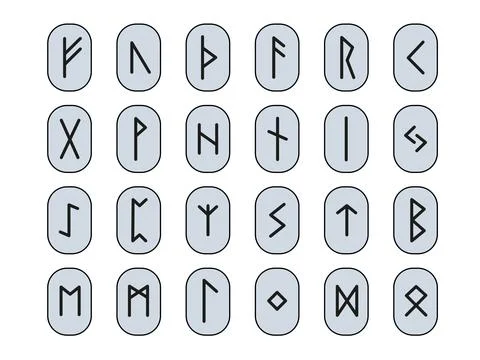 Set of Runes Stock Illustration