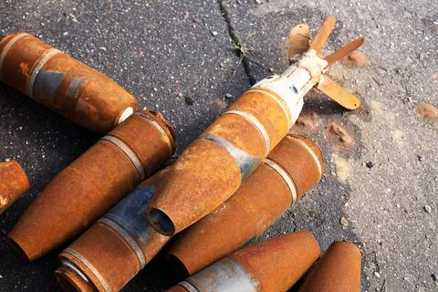 Set Of Rusty Ammunition Stock Photos