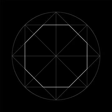Set of sacred geometry. Vector Illustration isolated on white. Sacred geometry Stock Illustration