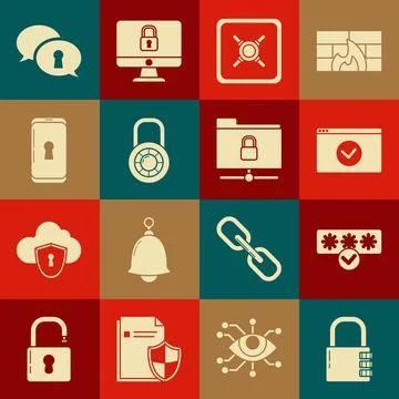 Set Safe combination lock, Password protection and safety access, Secure your 库存插图