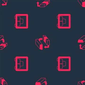 Set Safe with gold bars and Gold exchange money on seamless pattern. Vector Stock Illustration