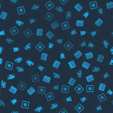 Set Safe, Server, Data, Web Hosting, Motion sensor and Folder and lock on Stock Illustration