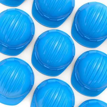 Set of safety helmets or hard caps for carpentry work on white background イラスト素材