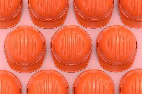 Set of safety helmets or hard caps for carpentry work on white background 스톡 일러스트