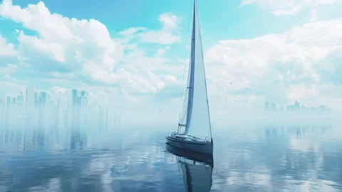 Set sail and set off on a journey towards the future, pursuing our dreams and as Stock Footage 313851799