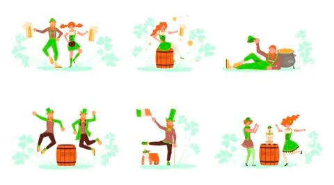 Set of Saint Patricks Day concept Stock Illustration
