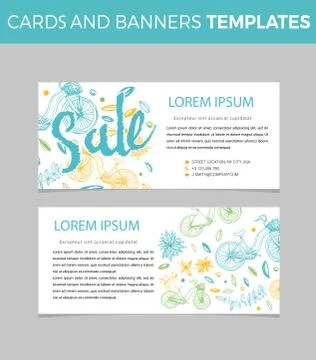 Set of sale banners design. Vector illustration Stock Illustration