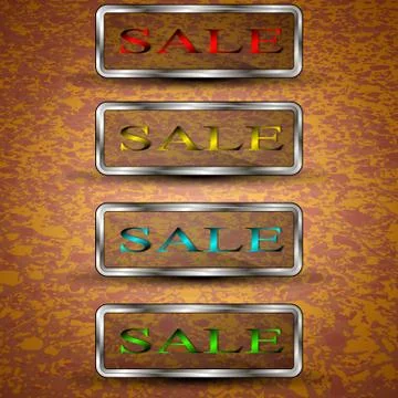 Set of sale buttons Stock Illustration