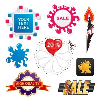 Set of sale design elements Illustrazione stock