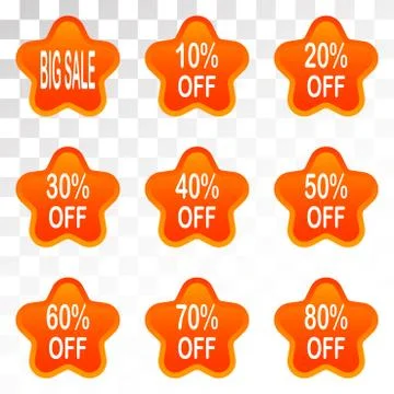 Set of sale design elements isolated without a shadow. Sale. Stickers. Tags. 스톡 일러스트