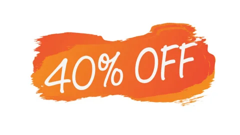 Set of sale off text 40% motion graphic animation Video stock 133218062