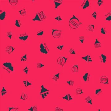 Set Sales funnel with chart, Binary code, Network cloud connection and Data.. Stock Illustration