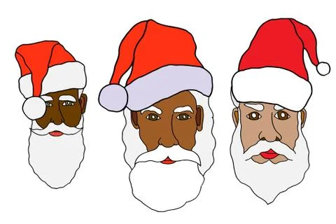 Set of santa claus Illustrazione stock