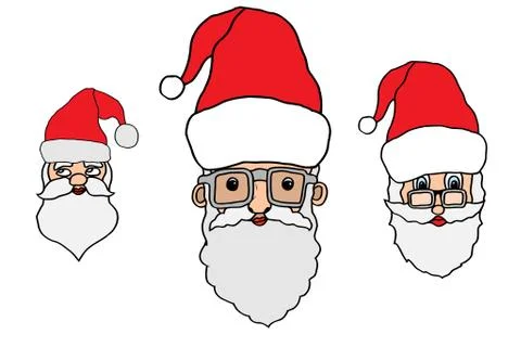 Set of santa claus Stock Illustration