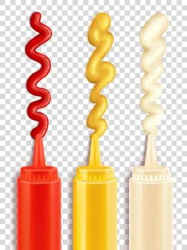 Set Of Sauce Bottle Stock Illustration