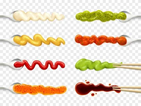 Set Of Sauces Icons Stock Illustration