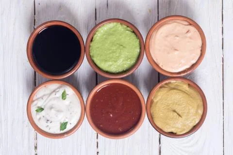 Set of sauces Stock Photos