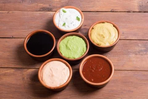 Set of sauces Stock Photos
