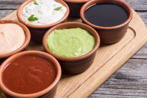 Set of sauces Stock Photos