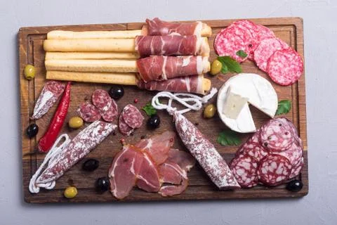 Set of sausages Stock Photos