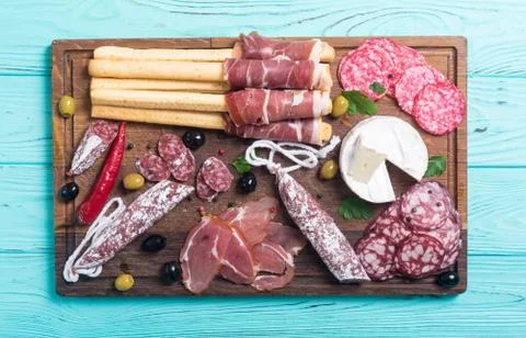 Set of sausages Stock Photos