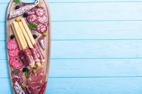 Set of sausages Stock Photos