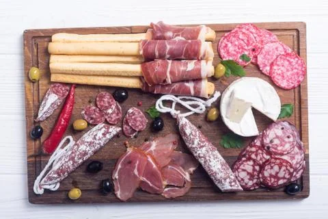 Set of sausages Stock Photos