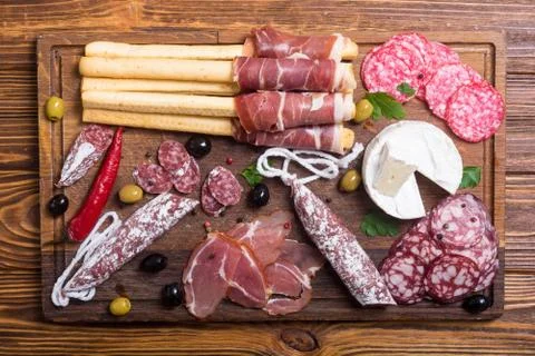 Set of sausages Stock Photos