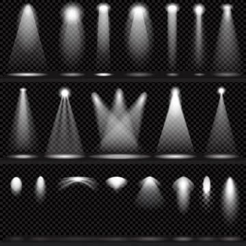 Set of scene illuminations, transparent effects Stock Illustration