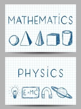 Set of science banners Stock Illustration