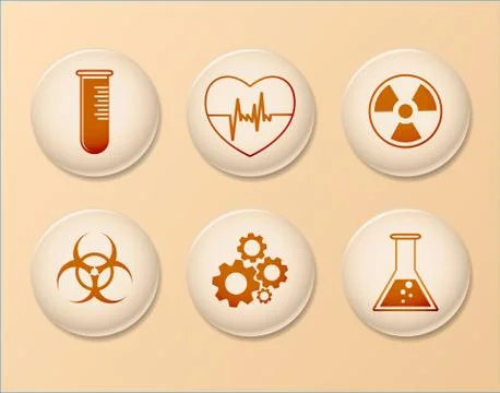 Set of Science Icons, Linear Vector Design 스톡 일러스트