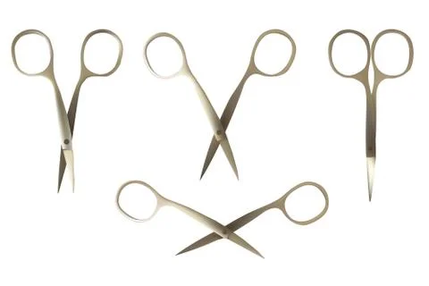 Set of scissors for manicure. Illustrazione stock