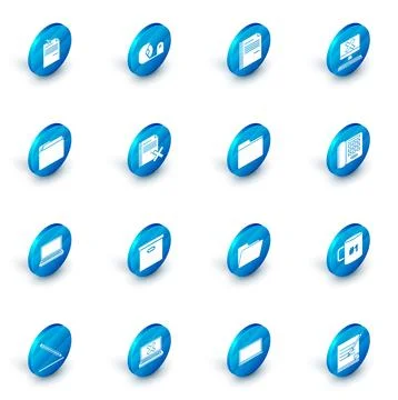 Set Scotch, File document, Computer with keyboard and x mark, Document folder Stock Illustration