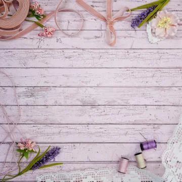 Set of scrapbooking materials Foto stock