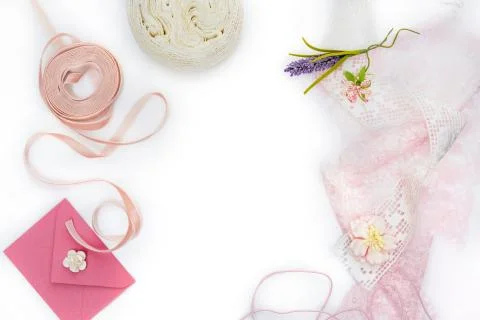 Set of scrapbooking materials Foto stock