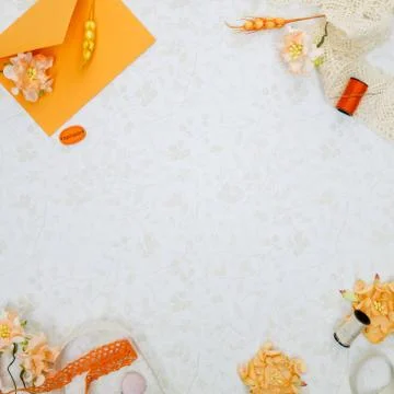 Set of scrapbooking materials Stock Photos