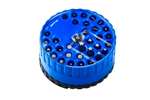 Set a screw-driver nuts Stock Photos