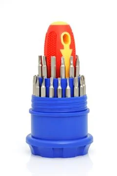 Set of screw-drivers Stock Photos
