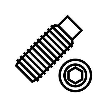Set screw line icon vector illustration 스톡 일러스트