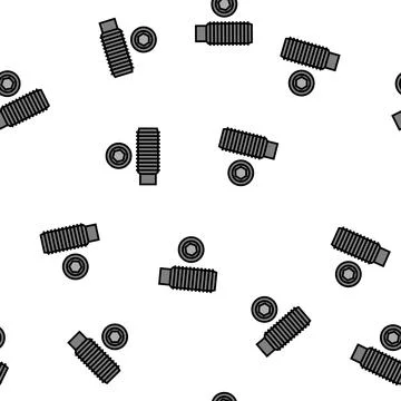 Set screw vector seamless pattern Stock Illustration