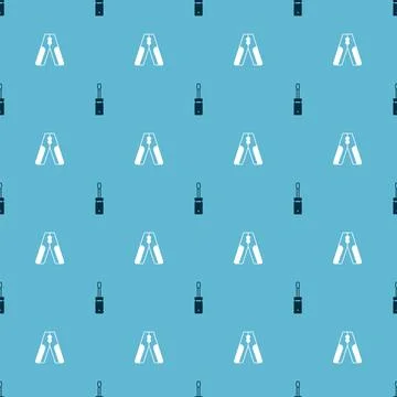 Set Screwdriver and Car battery jumper power cable on seamless pattern. Vector Stock Illustration