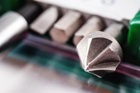 A set of screwdriver bits Stock Photos