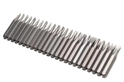 Set of screwdriver bits torx heads Stock-Fotos