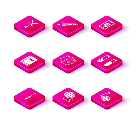 Set Screwdriver, Social network, User manual, Neural, Test tube and flask Illustrazione stock