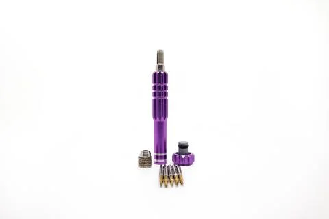 A set of screwdrivers isolated on a white background with copy space Stock Photos