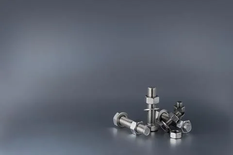 Set of screws of different types, allen, grade 5, car screw Stock Photos