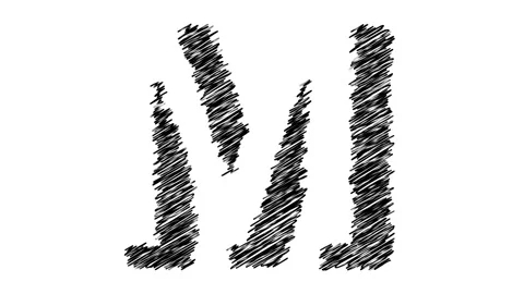 The set of scribble shadow letters, numbers and symbols for montage. Video stock 317743821