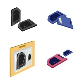 Set of SD card or Media Cards Stock-Illustration